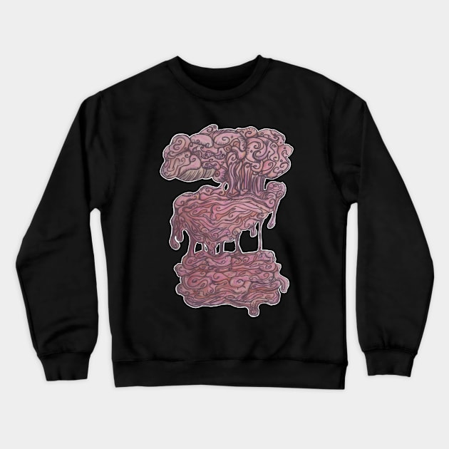 Melting Brain Crewneck Sweatshirt by PuckishTreeGnome